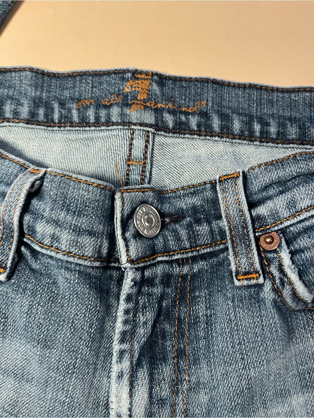 7 For All Mankind Women's Light Blue Bootcut Jeans - Picture 4 of 9